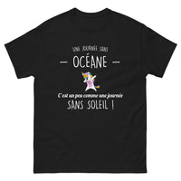 Thumbnail for T-shirt Océane noir - Une journée sans soleil humoristique