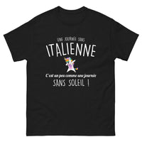 Thumbnail for T-shirt Italie noir - Une journée sans Italienne, c'est un peu comme une journée sans soleil