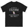 T-shirt Italie noir - Une journée sans italienne, humour et joie