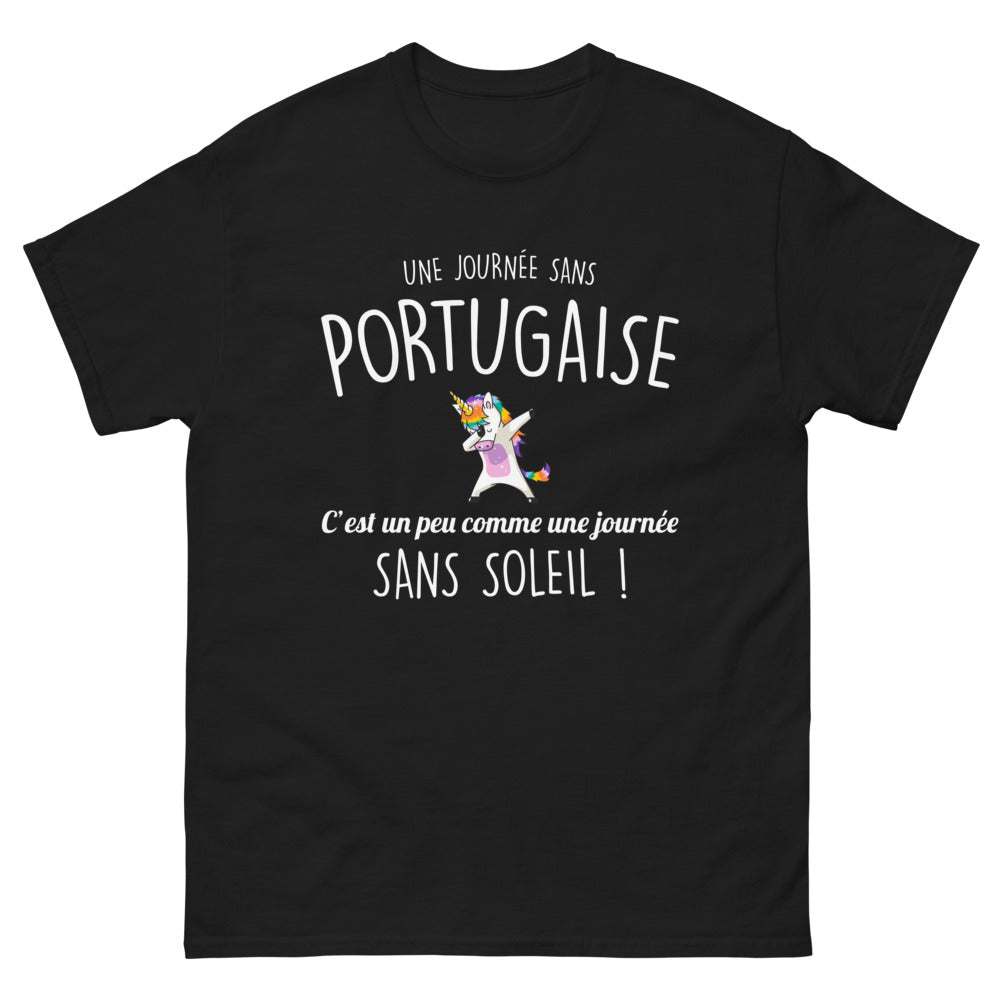 T-shirt Portugal noir - Une journée sans soleil