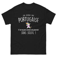 Thumbnail for T-shirt Portugal noir - Une journée sans soleil