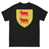T-shirt Occitanie jaune - Deux Bœufs Rouges sur fond jaune