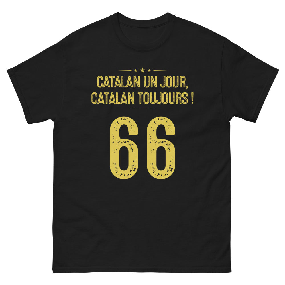 T-shirt Catalan noir - Catalan un jour, Catalan toujours