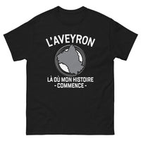 Thumbnail for T-shirt Aveyron noir - Là où mon histoire commence