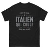 T-shirt Italie noir - C'est du Sang Italien qui Coule