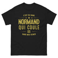 Thumbnail for T-shirt Normandie noir - C'est du sang normand qui coule