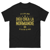 Thumbnail for T-shirt Normandie noir - Et le 8e jour, Dieu créa la Normandie