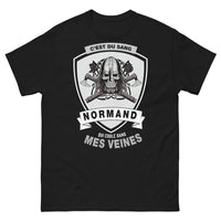 Thumbnail for T-shirt Normandie noir - C'est du sang normand qui coule