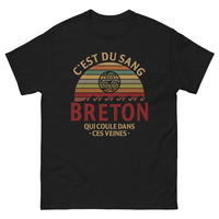 Thumbnail for T-shirt Bretagne noir - C'est du sang breton qui coule
