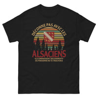 Thumbnail for T-shirt Alsace noir - Déconne pas avec les Alsaciens