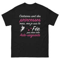 Thumbnail for T-shirt Aide-Soignante noir - Fée Pas Chier, humour et fierté