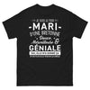 T-shirt Bretagne noir - Fier mari d'une Bretonne merveilleuse