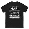 T-shirt Colombien noir - Fier mari d'une douce géniale