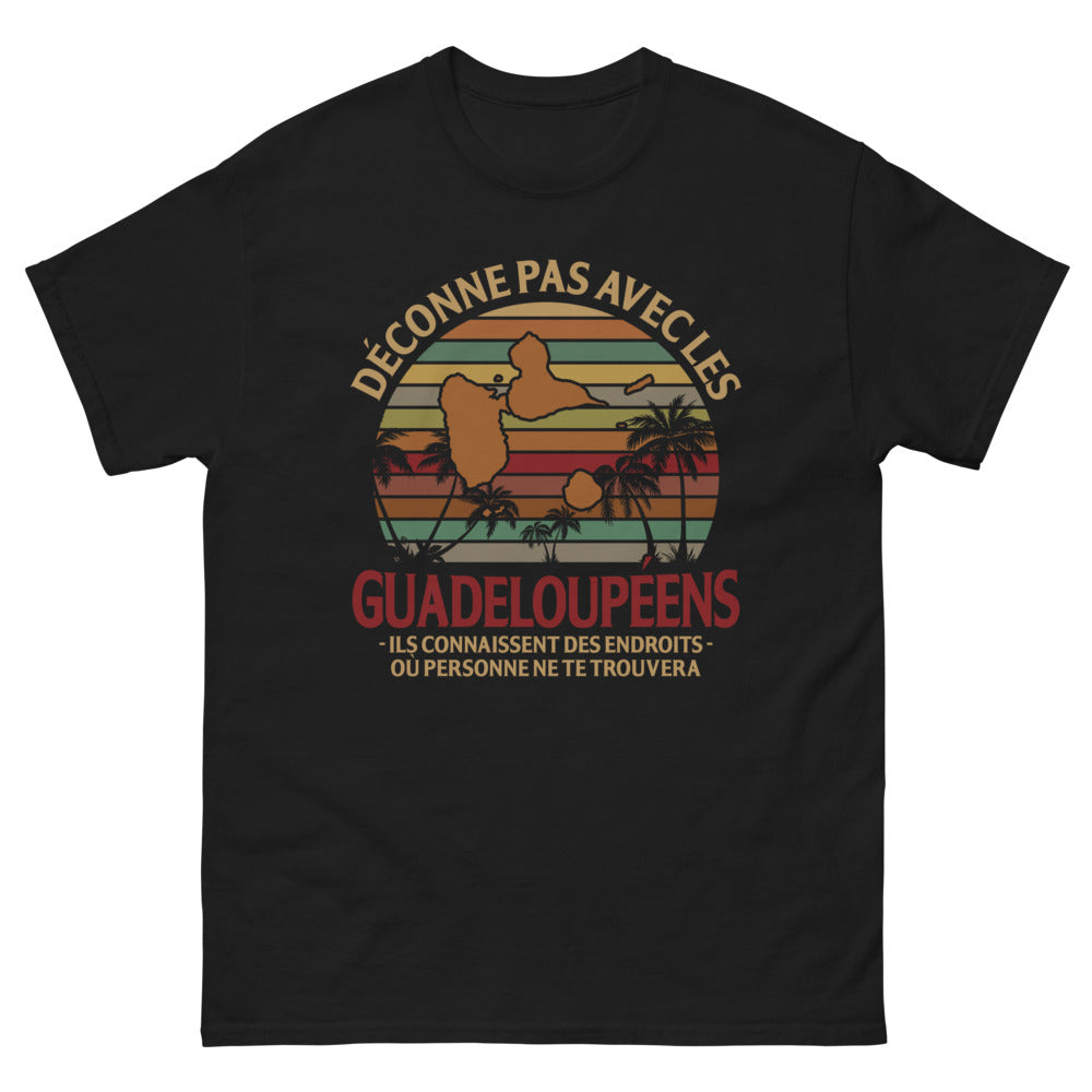 T-shirt Guadeloupe noir - Amour et humour créole