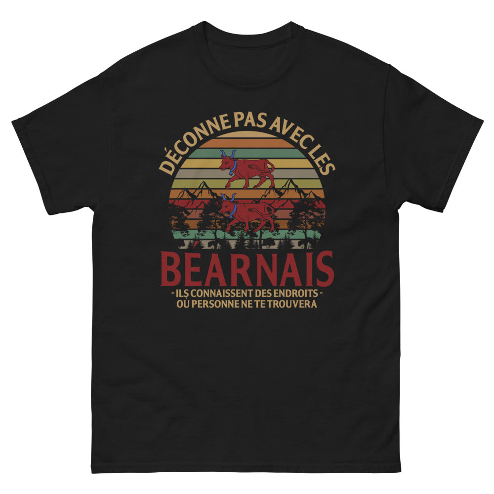 T-shirt Béarn noir - Déconne pas avec les Béarnais