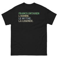 Thumbnail for T-shirt Franco-Ontarien noir - L'Homme, Le Mythe, La Légende