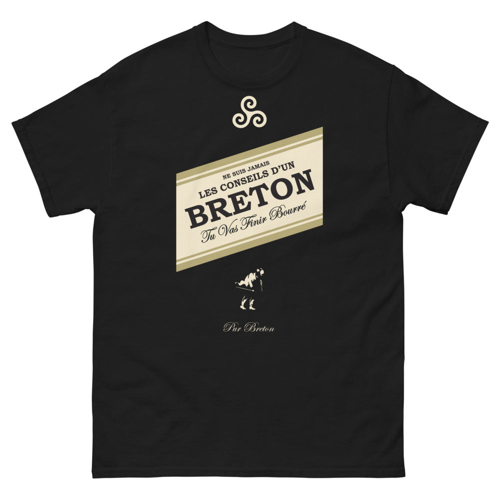 T-shirt Bretagne noir - Ne suis jamais les conseils d'un Breton