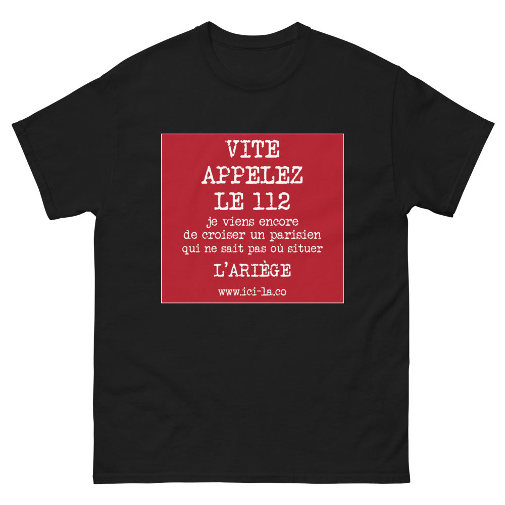 T-shirt Ariège noir - Où est l'Ariège ?