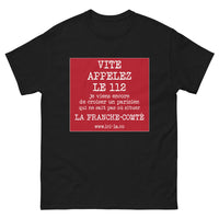 Thumbnail for T-shirt Franche-Comté noir - Vite, appelez le 112 !