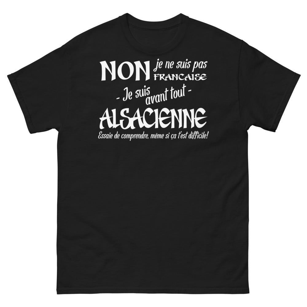 T-shirt Alsace noir - Je suis avant tout alsacienne