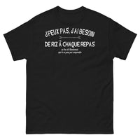 Thumbnail for T-shirt Réunionnais noir - Besoin de riz à chaque repas
