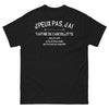 T-shirt Franc-Comtois noir - Tartine de cancoillotte et café