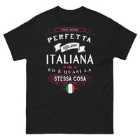 Thumbnail for T-shirt Italie noir - Non sono perfetta ma sono Italiana