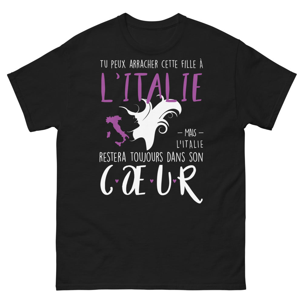 T-shirt Italie noir - L'Italie Dans Son Coeur