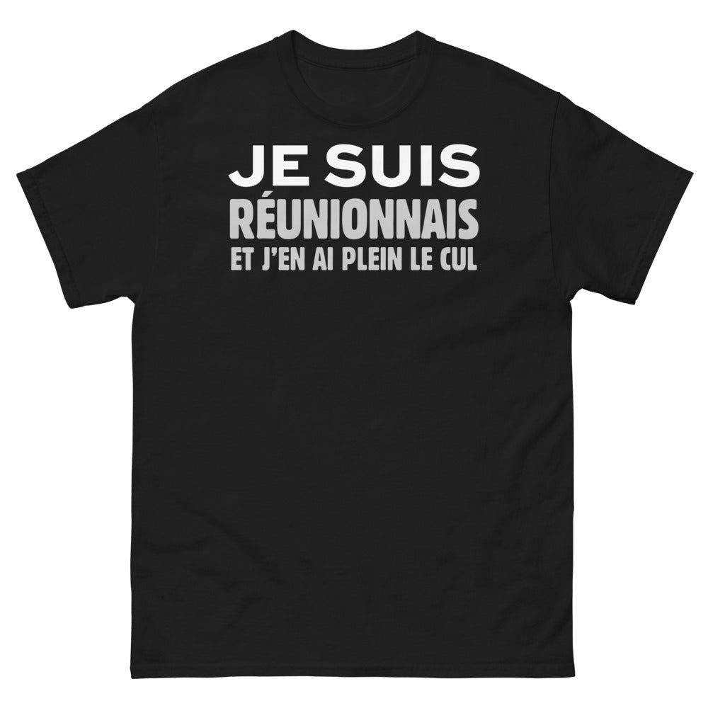 T-shirt Réunionnais noir - J'en ai plein le cul