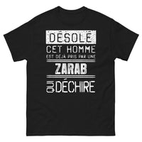Thumbnail for T-shirt homme Zarab déchirée noir - texte humoristique