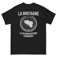 Thumbnail for T-shirt Bretagne noir - Là où mon histoire commence