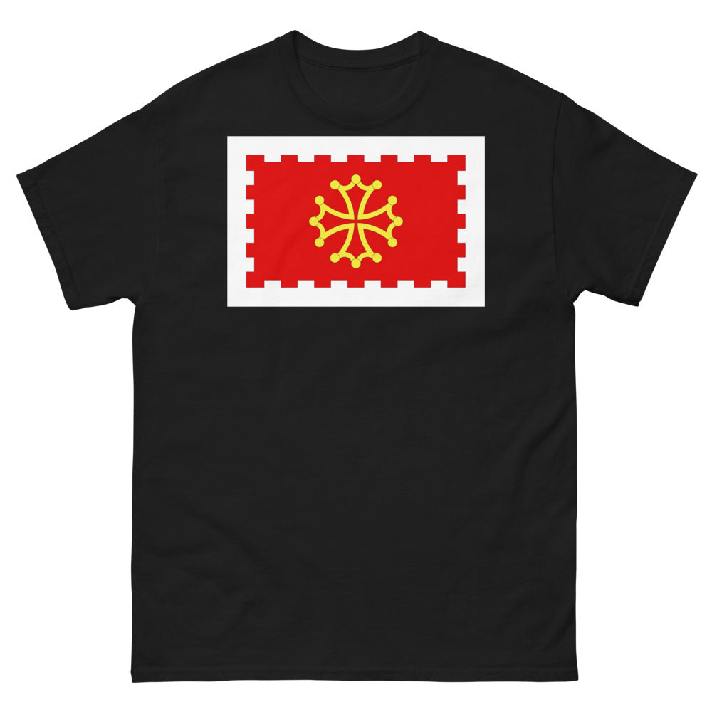 T-shirt Languedoc noir - design emblématique de la région