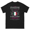 T-shirt Italie noir - Je suis Italienne, toujours raison