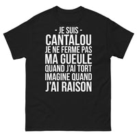Thumbnail for T-shirt Cantal noir - Fier et grande gueule du Cantal face