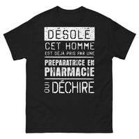 Thumbnail for T-shirt pharmacie noir - Désolé, cet homme est déjà pris