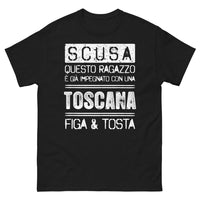 Thumbnail for T-shirt Toscane noir - Impegnato con una Figa Tosta