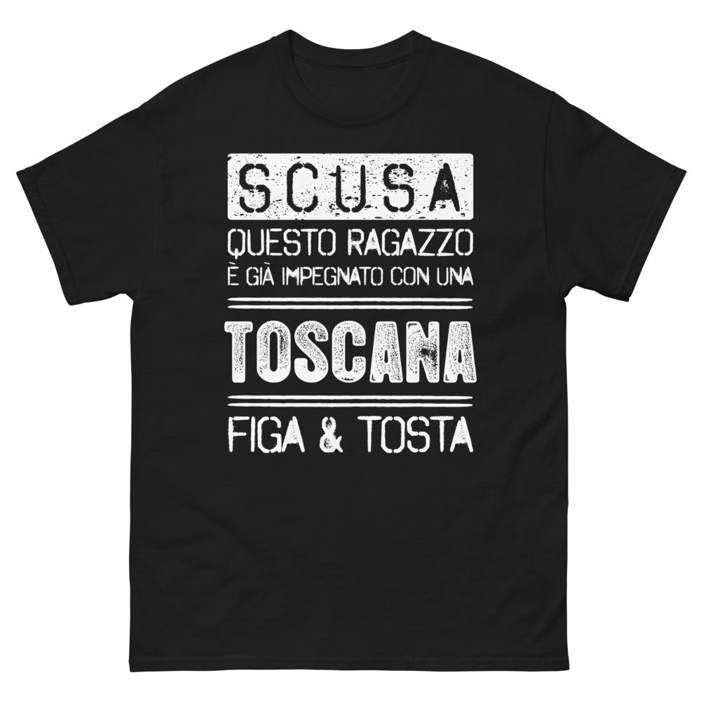 T-shirt Toscane noir - Scusa, questo ragazzo è già impegnato