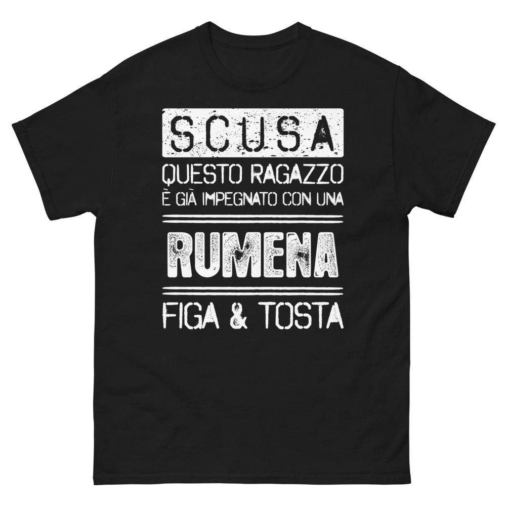 T-shirt Italie noir - Scusa questo ragazzo è già impegnato