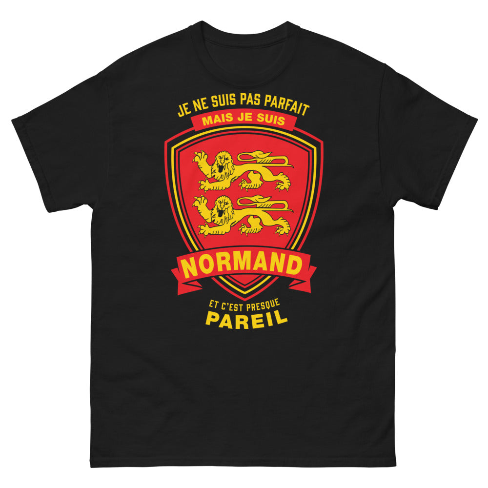 T-shirt Normand noir - Je ne suis pas parfait mais je suis Normand