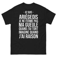 Thumbnail for T-shirt Ariège noir - Je suis ariégeois, je ne ferme pas ma gueule