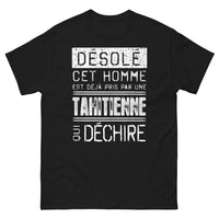 Thumbnail for T-shirt Tahiti noir - Désolé cet homme est déjà pris