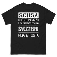 Thumbnail for T-Shirt Svizzera Nero - Scusa, questo ragazzo è già impegnato