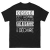 T-shirt Valais noir - Désolé, cet homme est déjà pris