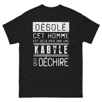 Thumbnail for T-shirt Kabyle noir - Désolé cet homme est déjà pris