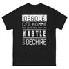 T-shirt Kabyle noir - Désolé cet homme est déjà pris