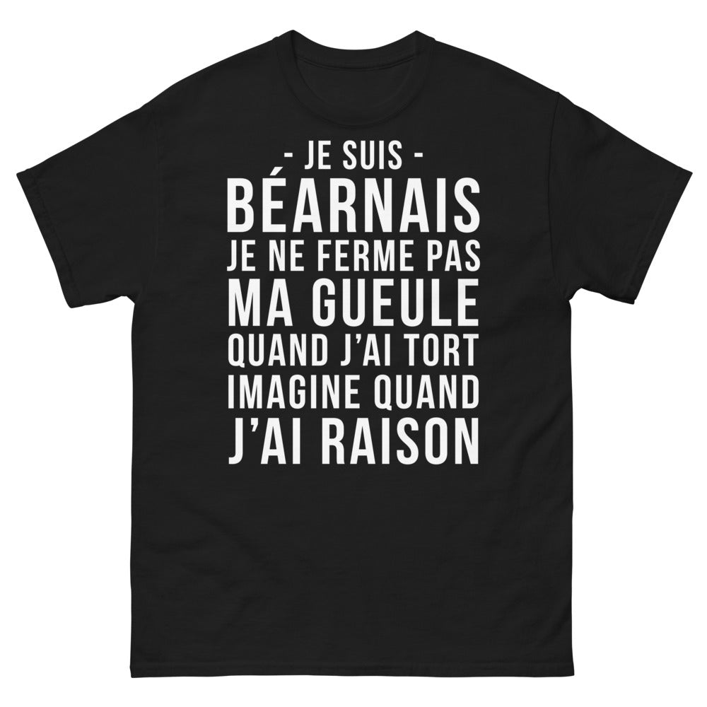T-shirt Béarnais noir - Je suis Béarnais, je ne me tais pas