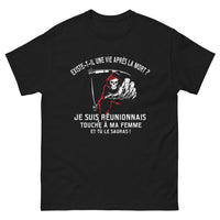 Thumbnail for T-shirt Réunionnais noir - Existe-t-il une vie après la mort ?