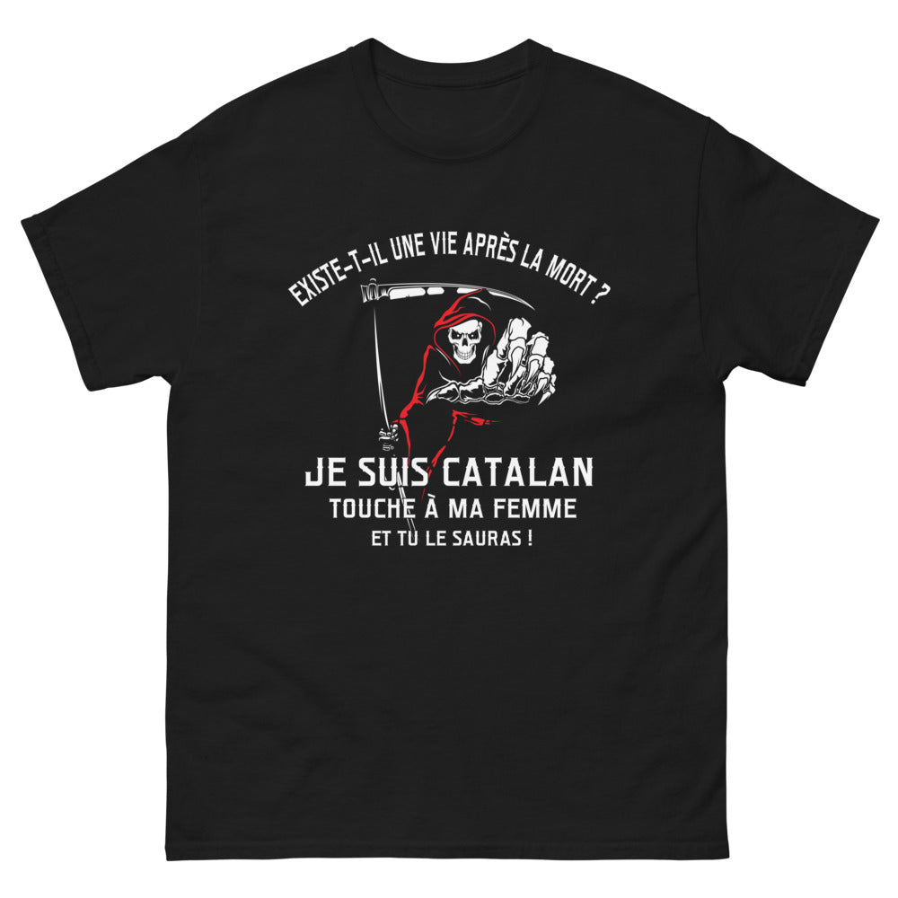 T-shirt Catalan noir - Existe-t-il une vie après la mort ?