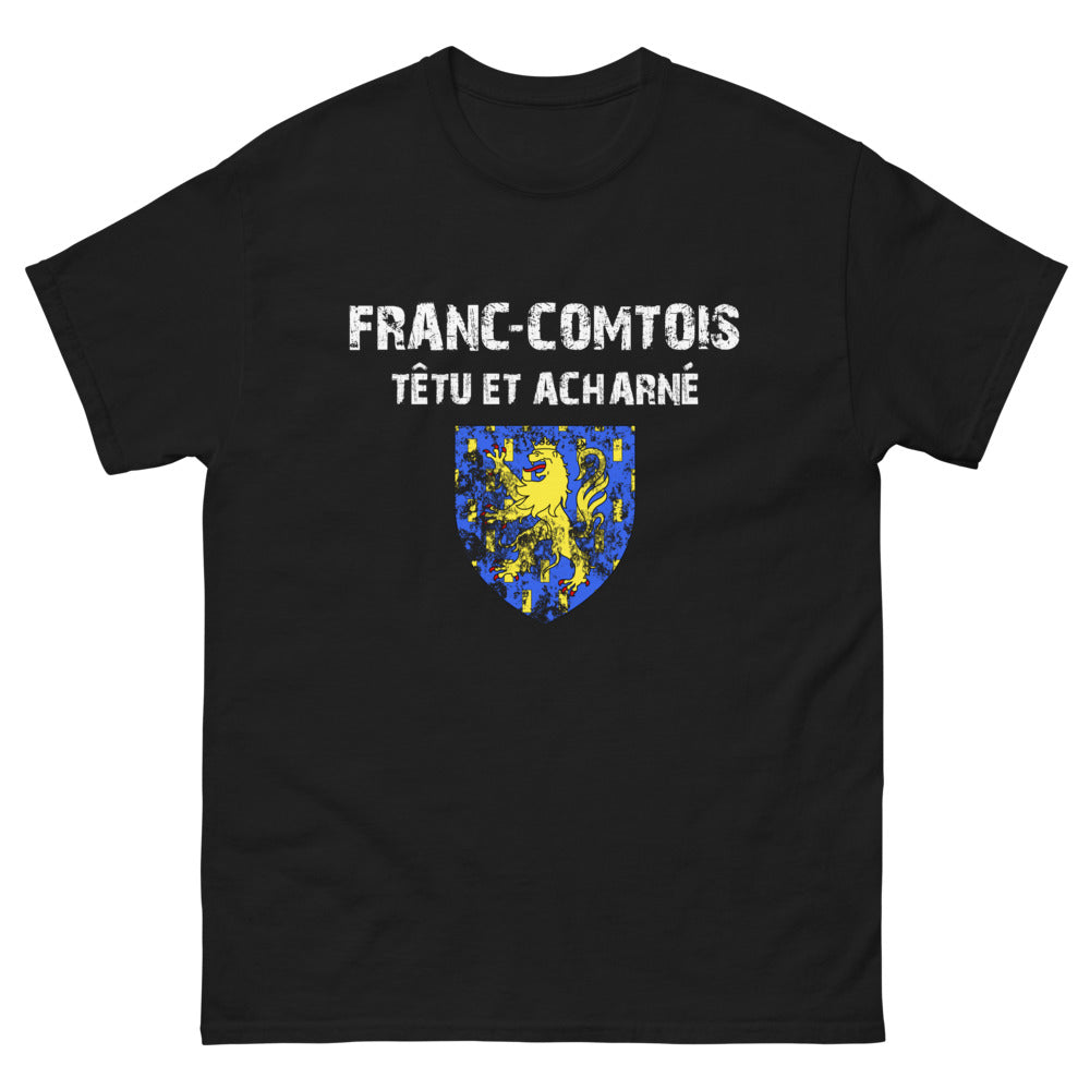 T-shirt Franc-Comtois noir - Têtu et Acharné