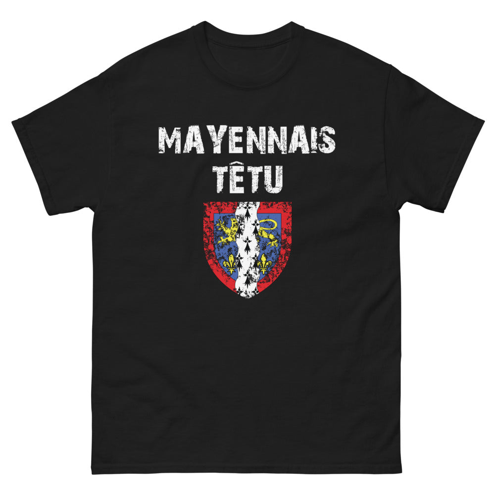 T-shirt Mayennais noir - design sombre et caractère local